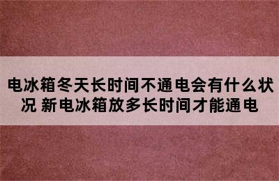 电冰箱冬天长时间不通电会有什么状况 新电冰箱放多长时间才能通电